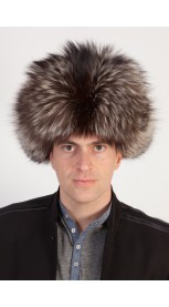 Sidabrinės lapės kailio kepurė. Rusiškas modelis